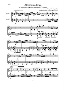 Allegro moderato from Sonata C-dur: Allegro moderato from Sonata C-dur by Dmitry Bortnianski