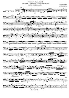 Octet in E Major, Op.32: Cello part by Louis Spohr