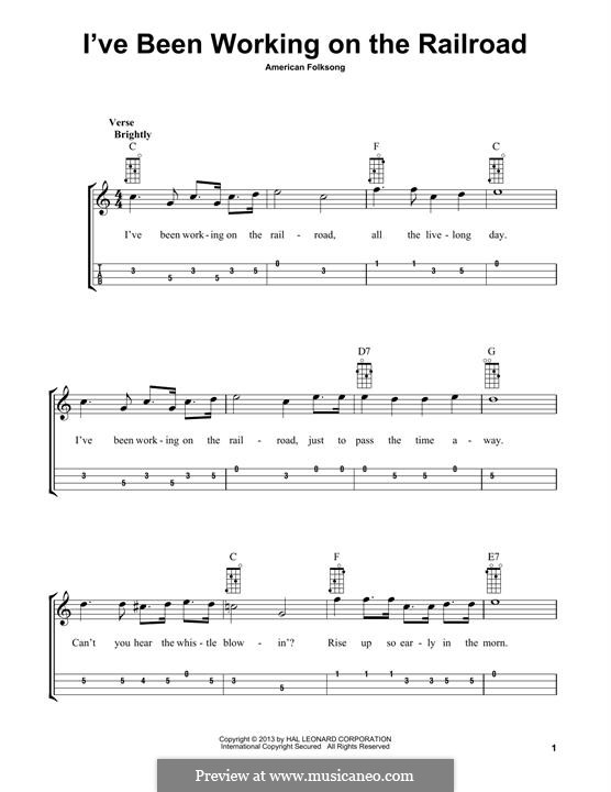 I've Been Working on the Railroad: For mandolin by folklore