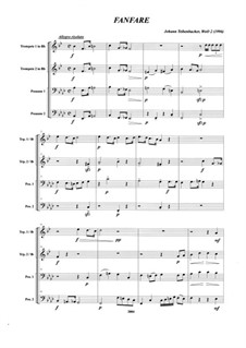 Fanfare, WoO 2: Fanfare by Johann Teibenbacher