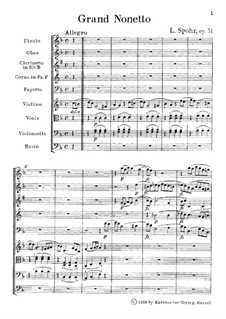 Grand Nonet, Op.31: Full score by Louis Spohr