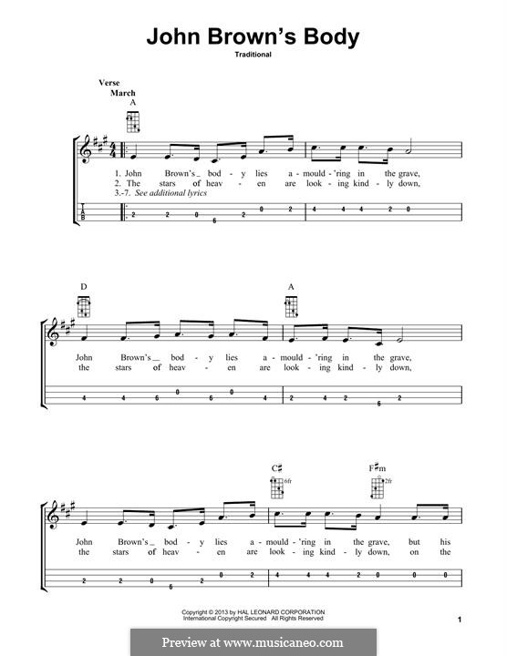 John Brown's Body: For mandolin by folklore