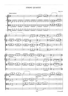String Quartet: Full score by Boaz Avni