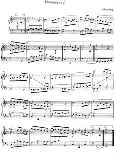 Minuet in F Major: Minuet in F Major by Alban Berg