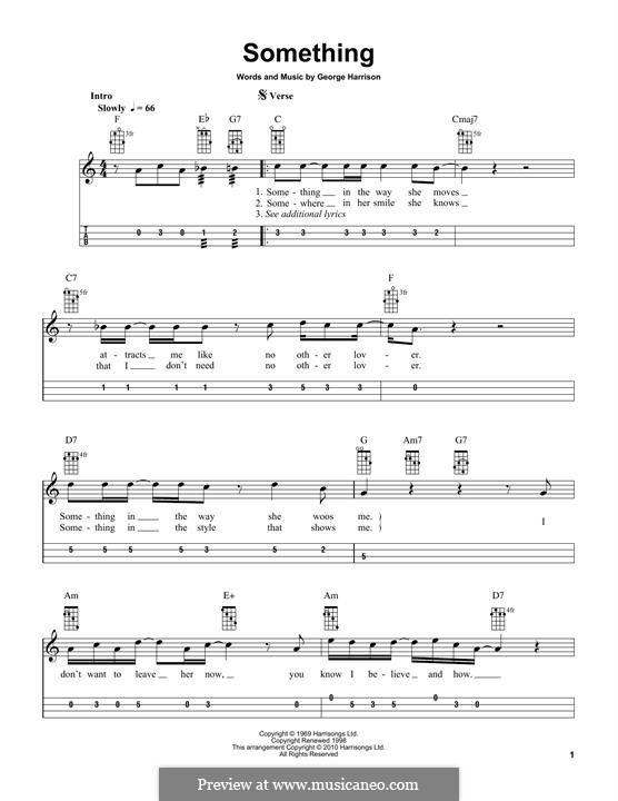 Something (The Beatles): For mandolin by George Harrison