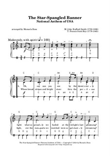 Instrumental version (one instrument): For accordion by John Stafford Smith