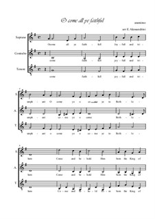 Vocal version: Choir 3 voice by John Francis Wade