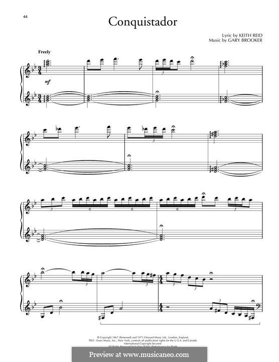 Conquistador (David Lanz) by G. Brooker - sheet music on MusicaNeo