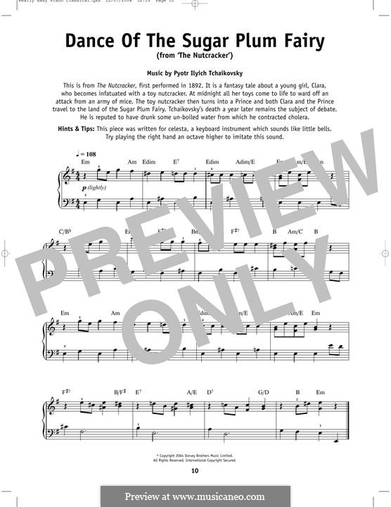 No.3 Dance of the Sugar-Plum Fairy, for Piano: For a single performer by Pyotr Tchaikovsky