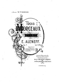Three Pieces for Piano, Op.7: No.1 Waltz-Impromptu by Eugen Fedorovich Alenev
