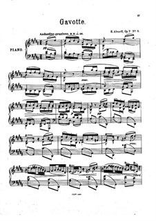 Three Pieces for Piano, Op.7: No.3 Gavotte by Eugen Fedorovich Alenev