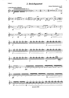 String Quartet No.2 (2004), Op.22: 2nd Violin by Johann Teibenbacher