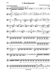 String Quartet No.2 (2004), Op.22: Viola by Johann Teibenbacher
