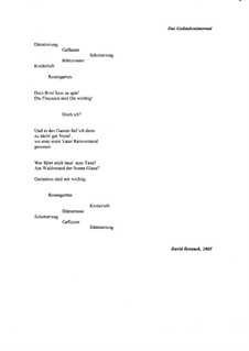Das Gedankeninternat - Gesangsszene for Mezzo-Soprano and Harp (2005), Op.23: Das Gedankeninternat - Gesangsszene for Mezzo-Soprano and Harp (2005) by Johann Teibenbacher