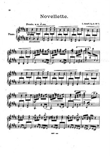 Five Pieces for Piano, Op.9: No.5 Novellette by Eugen Fedorovich Alenev