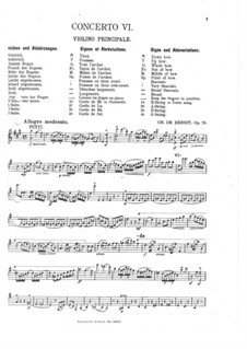 Violin Concerto No.6, Op.70: Solo part by Charles Auguste de Beriot
