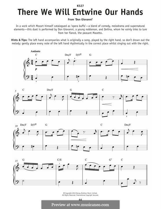 Là ci darem la mano: For piano by Wolfgang Amadeus Mozart