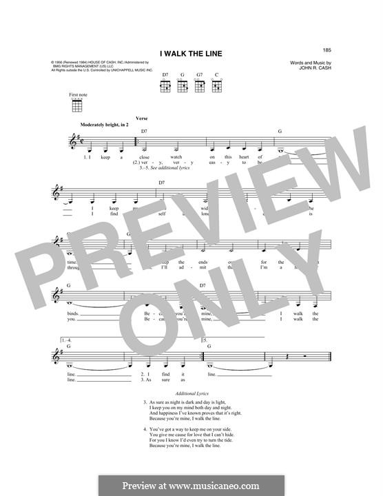 I Walk the Line: For mandolin by Johnny Cash