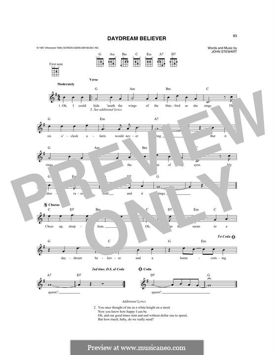 Daydream Believer (The Monkees): For mandolin by John Stewart