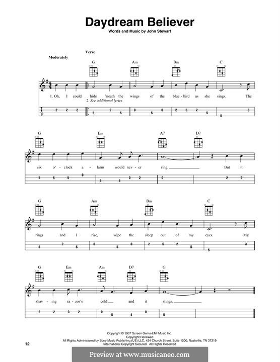 Daydream Believer (The Monkees): For mandolin by John Stewart
