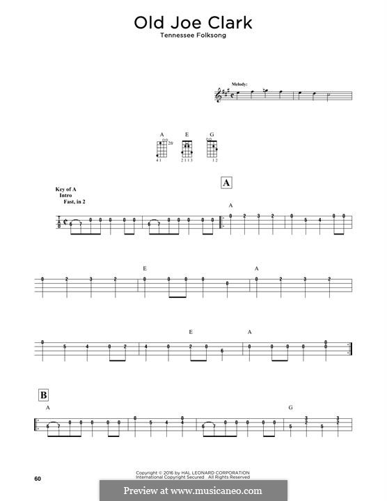Old Joe Clark: For mandolin by folklore