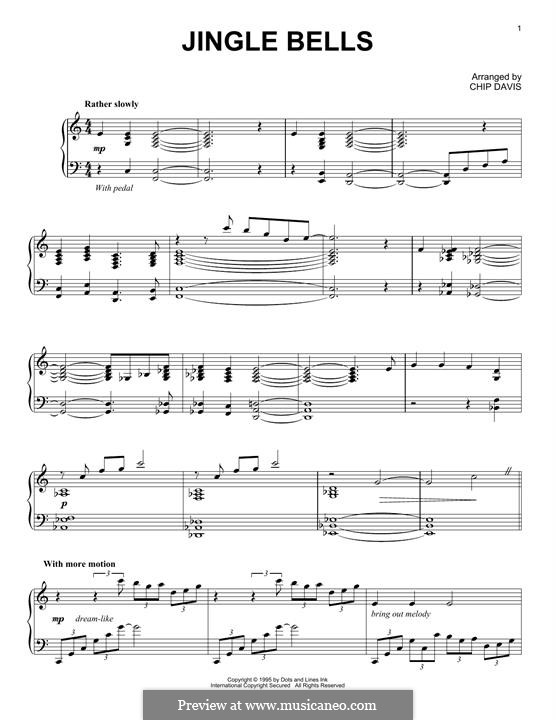 Piano version (printable scores): For a single performer (Mannheim Steamroller) by James Lord Pierpont