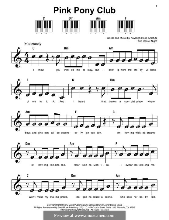 Pink Pony Club (Chappell Roan): For piano by Daniel Nigro