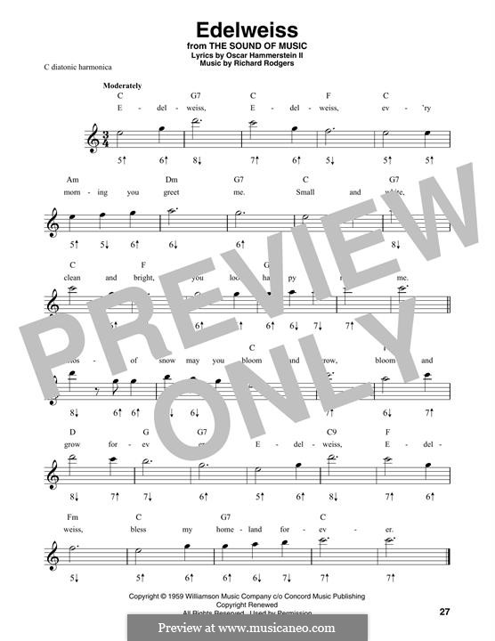 Edelweiss (from The Sound of Music): For harmonica by Richard Rodgers