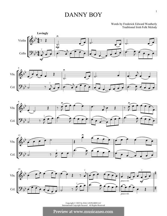 Ensemble version: For violin and cello by folklore