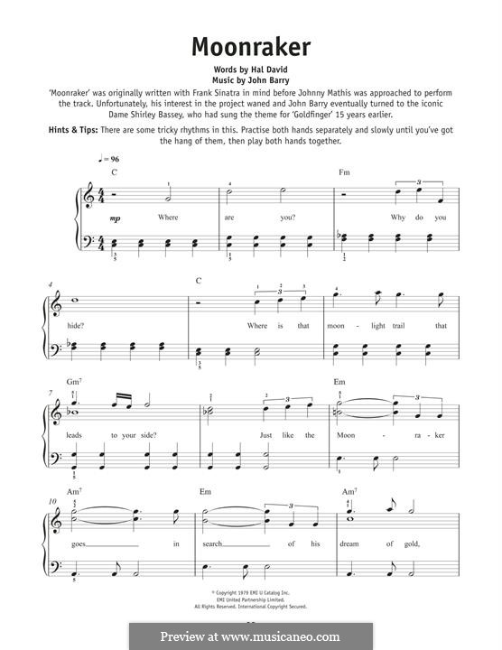 Moonraker: For piano by John Barry