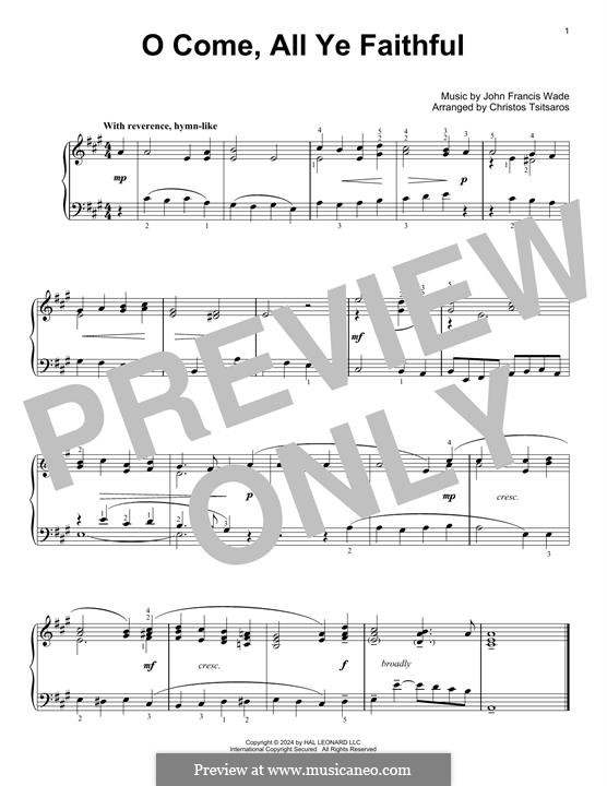 Piano version: For a single performer by John Francis Wade