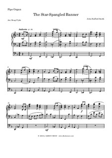 Instrumental version (one instrument): For organ by John Stafford Smith