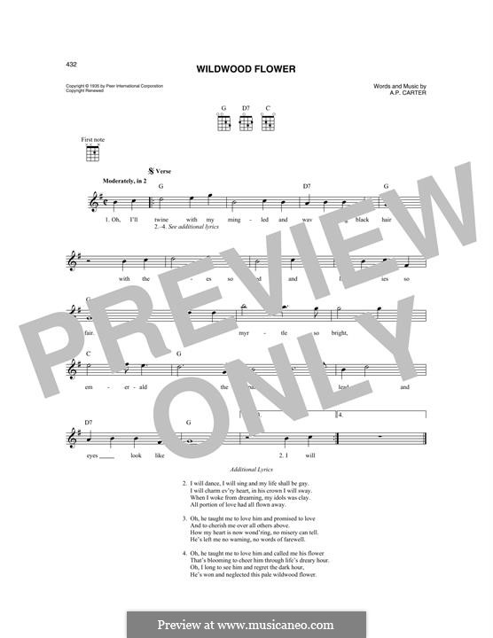 Wildwood Flower (The Carter Family): For mandolin by A.P. Carter