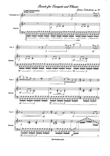 Sonata for Trumpet in C and Piano (2008) - Score and Solo-Part, Op.30: Sonata for Trumpet in C and Piano (2008) - Score and Solo-Part by Johann Teibenbacher