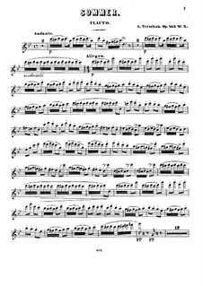 Die Jahreszeiten, Op.143: Sommer für Flöte und Klavier – Flötenstimme by Adolf Terschak