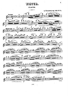 Die Jahreszeiten, Op.143: Winter für Flöte und Klavier – Flötenstimme by Adolf Terschak