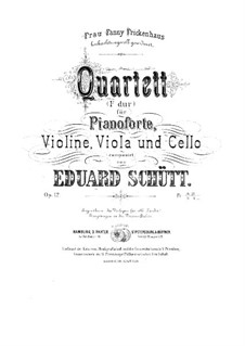 Piano Quartet in F Major, Op.12: Piano Quartet in F Major by Eduard Schütt