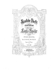 Three Concert Duets for Two Violins, Op.3: Parts by Louis Spohr