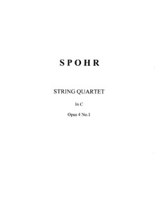 Two String Quartets, Op.4: Quartet No.1 by Louis Spohr