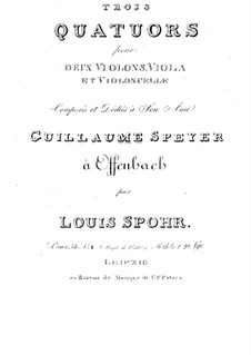 Three String Quartets, Op.58: Quartet No.1 by Louis Spohr