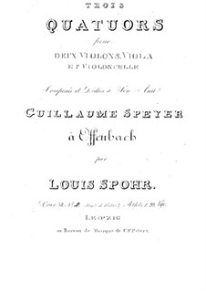 Three String Quartets, Op.58: Quartet No.2 by Louis Spohr