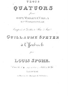 Three String Quartets, Op.58: Quartet No.3 by Louis Spohr