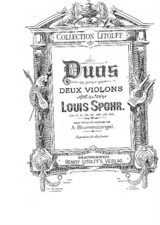 Three Concert Duets for Two Violins, Op.67: Parts by Louis Spohr