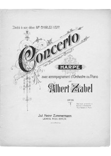 Harp Concerto in C Minor, Op.35: Version for harp and piano – piano part by Albert Zabel