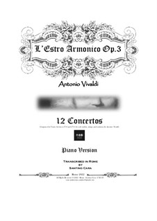 Twelve Concertos: Piano version by Antonio Vivaldi
