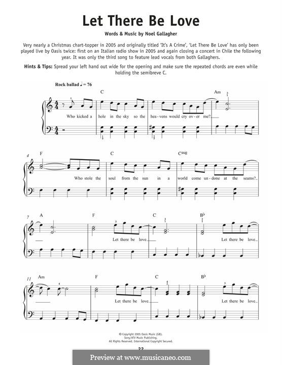 Let There Be Love (Nat 'King' Cole): For piano by Lionel Rand