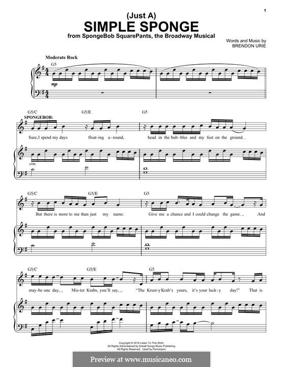 (Just A) Simple Sponge (from Spongebob Squarepants, The Broadway ...