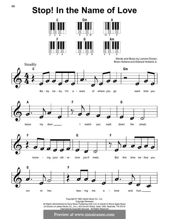 Stop in the Name of Love (The Supremes) by B. Holland, E. Holland Jr ...