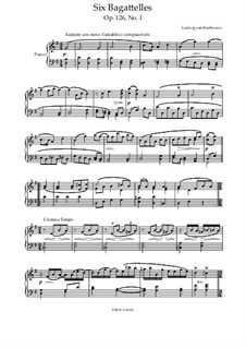 Six Bagatelles for Piano, Op.126: Bagatelle No.1 by Ludwig van Beethoven