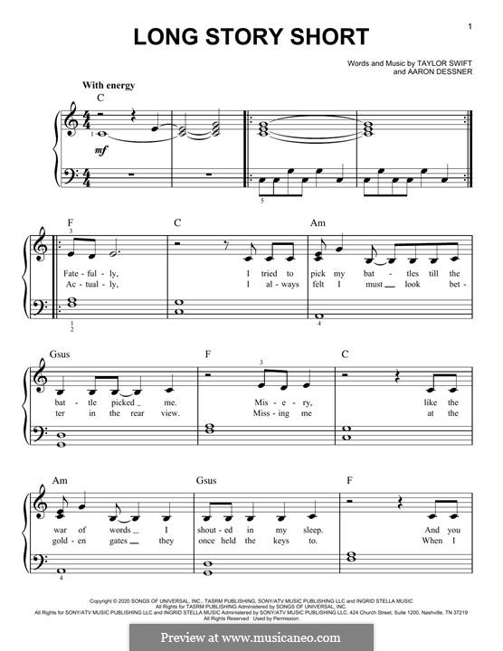 long-story-short-taylor-swift-by-a-dessner-sheet-music-on-musicaneo
